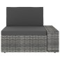 4-tlg. Garten-Lounge-Set Poly Rattan Grau 4-tlg. Garten-Lounge-Set Poly Rattan Grau