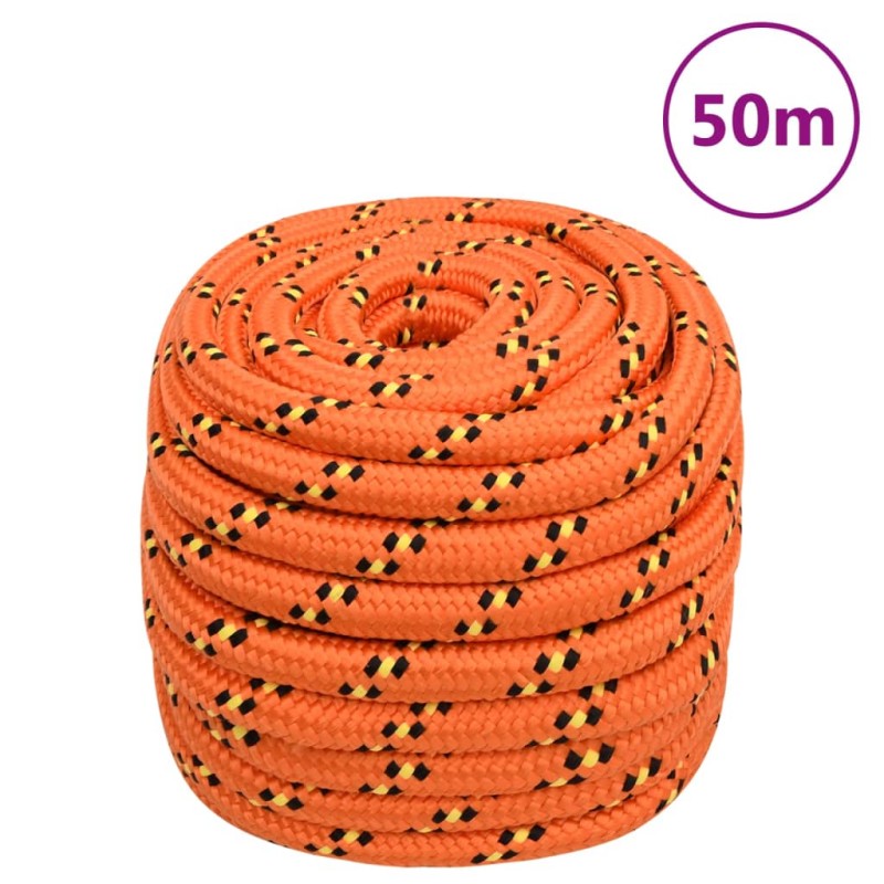 vidaXL Bootsseil Orange 20 mm 50 m Polypropylen vidaXL Bootsseil Orange 20 mm 50 m Polypropylen