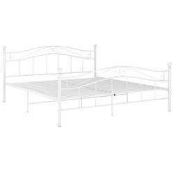 vidaXL Bett Weiß Metall 180x200 cm