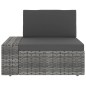 4-tlg. Garten-Lounge-Set Poly Rattan Grau 4-tlg. Garten-Lounge-Set Poly Rattan Grau
