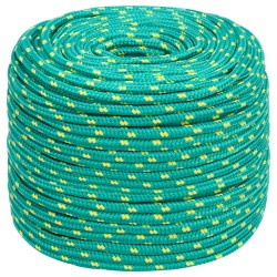vidaXL Bootsseil Grün 8 mm 100 m Polypropylen