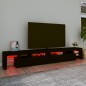vidaXL TV-Schrank mit LED-Leuchten Schwarz 260x36,5x40 cm vidaXL TV-Schrank mit LED-Leuchten Schwarz 260x36,5x40 cm