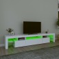 vidaXL TV-Schrank mit LED-Leuchten Weiß 215x36,5x40 cm vidaXL TV-Schrank mit LED-Leuchten Weiß 215x36,5x40 cm