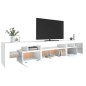 vidaXL TV-Schrank mit LED-Leuchten Weiß 215x36,5x40 cm vidaXL TV-Schrank mit LED-Leuchten Weiß 215x36,5x40 cm