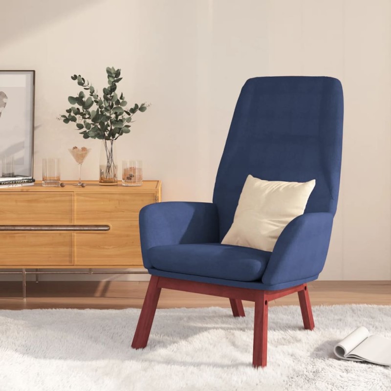 vidaXL Relaxsessel Blau Stoff vidaXL Relaxsessel Blau Stoff