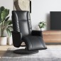 vidaXL Relaxsessel mit Fußteil Schwarz Kunstleder vidaXL Relaxsessel mit Fußteil Schwarz Kunstleder