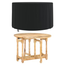 vidaXL Gartenmöbel-Abdeckung Rund Schwarz Ø 128x71 cm 420D Oxford
