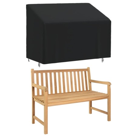 vidaXL Abdeckung für 2-Sitzer-Bank Schwarz 134x70x65/94 cm 420D Oxford