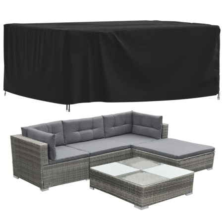 vidaXL Gartenmöbel-Abdeckung Schwarz 200x165x80 cm 420D Oxford