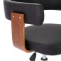 Drehbare Esszimmerstühle 4 Stk. Schwarz Bugholz und Kunstleder Drehbare Esszimmerstühle 4 Stk. Schwarz Bugholz und Kunstleder