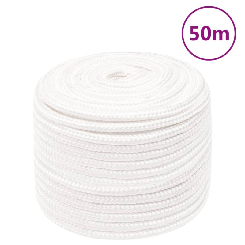 vidaXL Bootsseil Weiß 14 mm 50 m Polypropylen vidaXL Bootsseil Weiß 14 mm 50 m Polypropylen