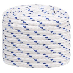 vidaXL Bootsseil Weiß 20 mm 100 m Polypropylen