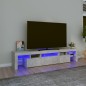 vidaXL TV-Schrank mit LED-Leuchten Betongrau 200x36,5x40 cm vidaXL TV-Schrank mit LED-Leuchten Betongrau 200x36,5x40 cm