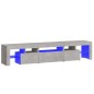 vidaXL TV-Schrank mit LED-Leuchten Betongrau 200x36,5x40 cm vidaXL TV-Schrank mit LED-Leuchten Betongrau 200x36,5x40 cm