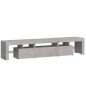 vidaXL TV-Schrank mit LED-Leuchten Betongrau 200x36,5x40 cm vidaXL TV-Schrank mit LED-Leuchten Betongrau 200x36,5x40 cm