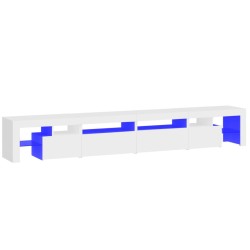 vidaXL TV-Schrank mit LED-Leuchten Weiß 260x36,5x40 cm