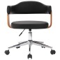 Drehbare Esszimmerstühle 2 Stk. Schwarz Bugholz und Kunstleder Drehbare Esszimmerstühle 2 Stk. Schwarz Bugholz und Kunstleder