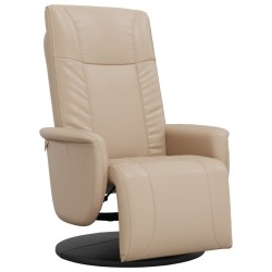 vidaXL Relaxsessel mit Fußteil Cappuccino-Braun Kunstleder