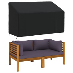 vidaXL Abdeckung für 3-Sitzer-Bank Schwarz 165x70x65/94 cm 420D Oxford