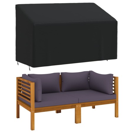 vidaXL Abdeckung für 3-Sitzer-Bank Schwarz 165x70x65/94 cm 420D Oxford
