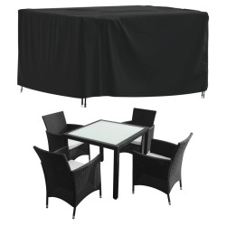 vidaXL Gartenmöbel-Abdeckung Schwarz 125x125x74 cm 420D Oxford