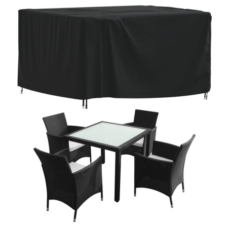 vidaXL Gartenmöbel-Abdeckung Schwarz 125x125x74 cm 420D Oxford