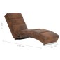 vidaXL Massage Chaiselongue Braun Wildleder-Optik vidaXL Massage Chaiselongue Braun Wildleder-Optik
