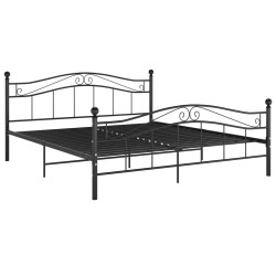 vidaXL Bett Schwarz Metall 160x200 cm 