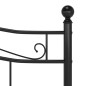 vidaXL Bett Schwarz Metall 160x200 cm vidaXL Bett Schwarz Metall 160x200 cm
