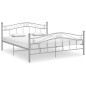 vidaXL Bett Grau Metall 160x200 cm vidaXL Bett Grau Metall 160x200 cm