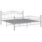 vidaXL Bett Grau Metall 160x200 cm vidaXL Bett Grau Metall 160x200 cm