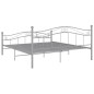 vidaXL Bett Grau Metall 160x200 cm vidaXL Bett Grau Metall 160x200 cm