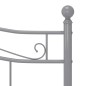 vidaXL Bett Grau Metall 160x200 cm vidaXL Bett Grau Metall 160x200 cm