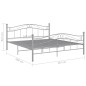 vidaXL Bett Grau Metall 160x200 cm vidaXL Bett Grau Metall 160x200 cm