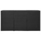 vidaXL Mülltonnenbox für 3 Tonnen Schwarz 229x78x120 cm Poly Rattan vidaXL Mülltonnenbox für 3 Tonnen Schwarz 229x78x120 cm Poly Rattan