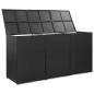 vidaXL Mülltonnenbox für 3 Tonnen Schwarz 229x78x120 cm Poly Rattan vidaXL Mülltonnenbox für 3 Tonnen Schwarz 229x78x120 cm Poly Rattan