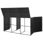 vidaXL Mülltonnenbox für 3 Tonnen Schwarz 229x78x120 cm Poly Rattan vidaXL Mülltonnenbox für 3 Tonnen Schwarz 229x78x120 cm Poly Rattan