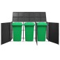 vidaXL Mülltonnenbox für 3 Tonnen Schwarz 229x78x120 cm Poly Rattan vidaXL Mülltonnenbox für 3 Tonnen Schwarz 229x78x120 cm Poly Rattan