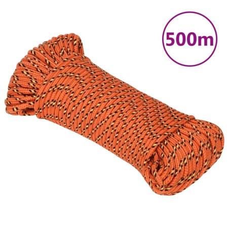 vidaXL Bootsseil Orange 4 mm 500 m Polypropylen