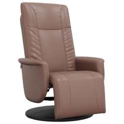vidaXL Relaxsessel mit Fußteil Braun Kunstleder