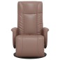 vidaXL Relaxsessel mit Fußteil Braun Kunstleder vidaXL Relaxsessel mit Fußteil Braun Kunstleder