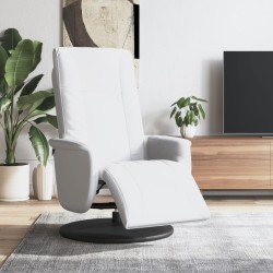 vidaXL Relaxsessel mit Fußteil Weiß Kunstleder