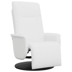 vidaXL Relaxsessel mit Fußteil Weiß Kunstleder