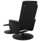 vidaXL Relaxsessel mit Fußhocker Schwarz Kunstleder vidaXL Relaxsessel mit Fußhocker Schwarz Kunstleder