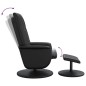 vidaXL Relaxsessel mit Fußhocker Schwarz Kunstleder vidaXL Relaxsessel mit Fußhocker Schwarz Kunstleder