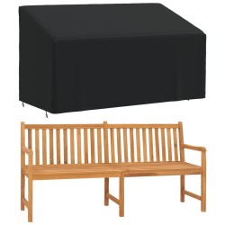 vidaXL Abdeckung für 3-Sitzer-Bank Schwarz 175x85x68/94 cm 420D Oxford