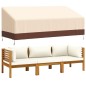 vidaXL Abdeckung für 3-Sitzer-Bank Beige 204x86x48/73 cm 600D Oxford vidaXL Abdeckung für 3-Sitzer-Bank Beige 204x86x48/73 cm 600D Oxford