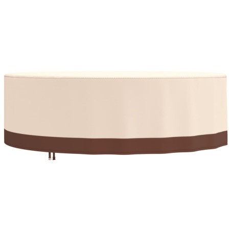 vidaXL Gartenmöbel-Abdeckung Rund Beige Ø 279x71 cm 600D Oxford