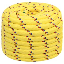 vidaXL Bootsseil Gelb 20 mm 100 m Polypropylen