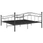 vidaXL Bett Schwarz Metall 180x200 cm vidaXL Bett Schwarz Metall 180x200 cm